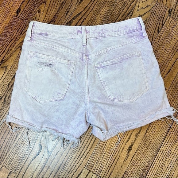 Universal Thread Size 4 / 27 Purple Acid Wash Vintage Stretch Midi Denim Shorts - Picture 7 of 10